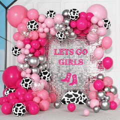 Ouddy Party cowgirl arch balloon kit creating a dramatic rodeo centerpiece
