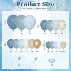Ouddy Party dusty blue 18-inch balloons for bold baby shower accents