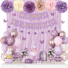 Ouddy Party dusty purple confetti balloons add festive sparkle to birthdays