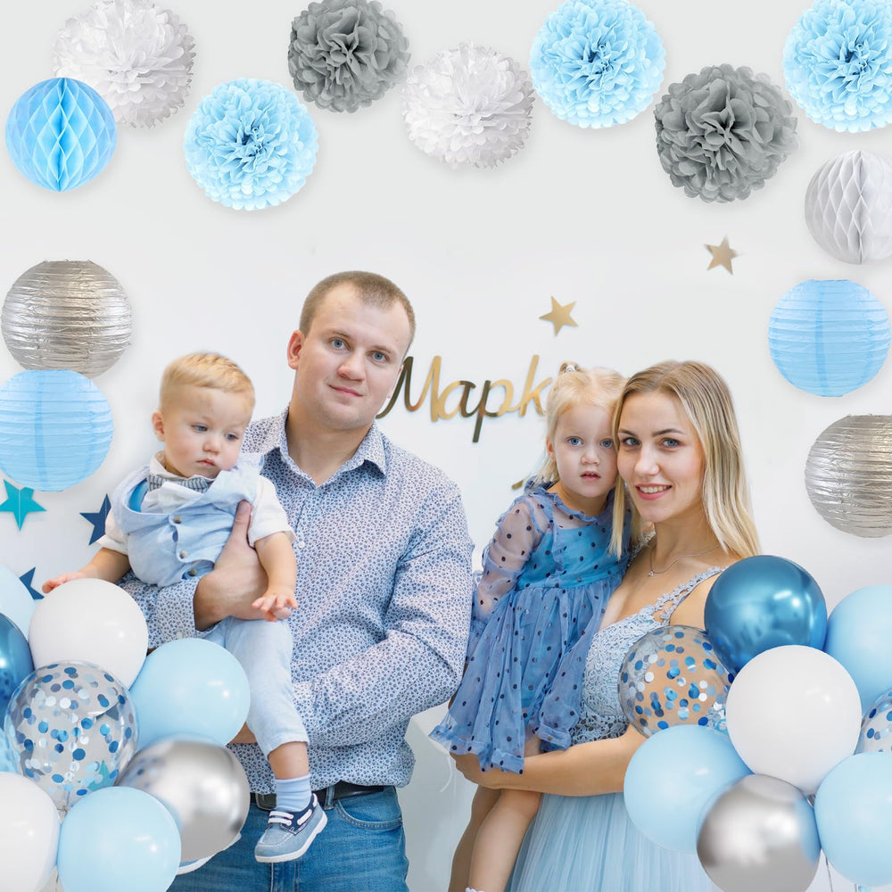 Ouddy Party its a boy foil balloons celebrate the baby boy theme