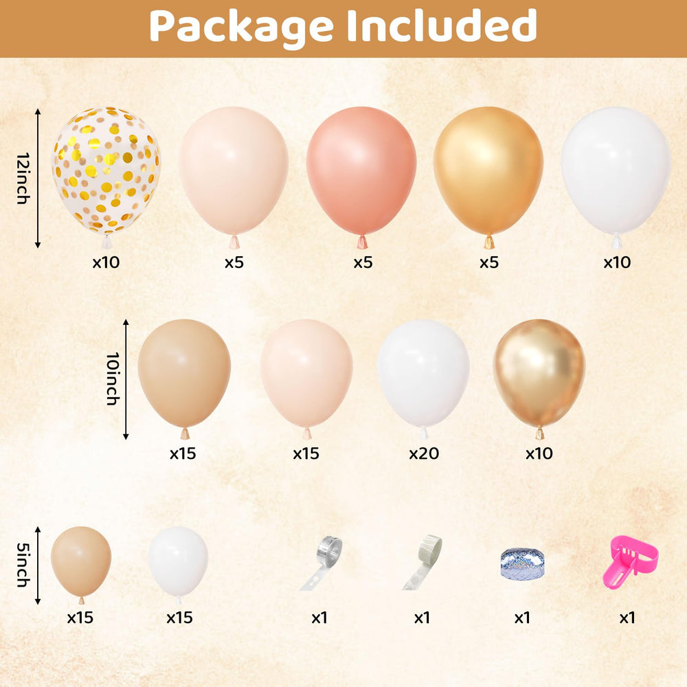 Ouddy Party pastel orange 10/5-inch balloons for versatile party backdrops
