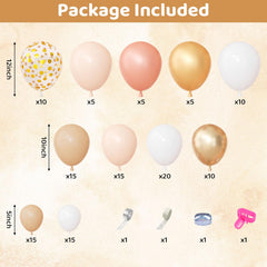 Ouddy Party pastel orange 10/5-inch balloons for versatile party backdrops