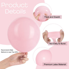 Ouddy Party pink 10in balloons for mixed-size arches and decor