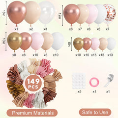 Ouddy Party rose gold 12in balloon mix for baby showers and birthdays