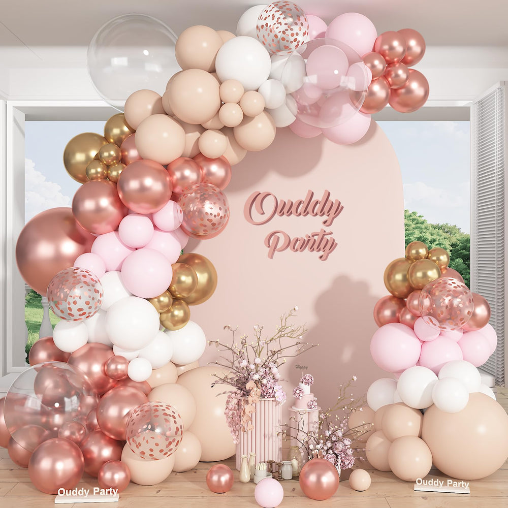 Ouddy Party rose gold confetti balloons 18in add festive flair to celebrations
