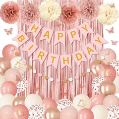 Ouddy Party rose gold fringe curtain adds shimmering backdrop for events