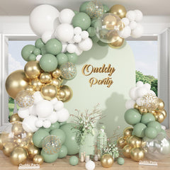 Ouddy Party sage green 12in balloon mix adds color variety for arches