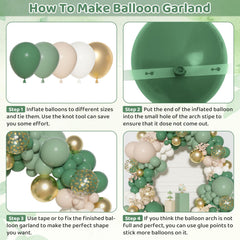 Ouddy Party mixed 10/5-inch balloons balance color and size for a cohesive display.