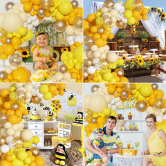 Ouddy Party sunflowers and bees themed decor backdrop