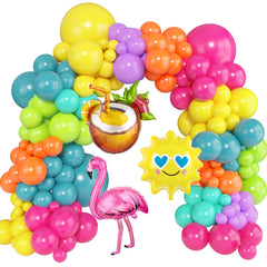 Ouddy Party tropical arch kit with 18in balloons for vibrant party decor