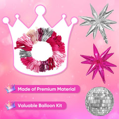 Ouddy Party 12-inch hot pink latex balloon for vibrant décor