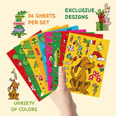 OUDE HOWER self-adhesive stickers with bright prints for easy decorate-and-peel projects.