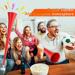 Ouffun stadium horn used at a sports game to boost crowd energy.