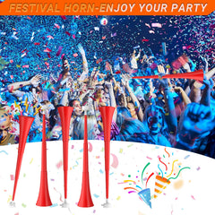 Ouffun stadium horn travels easily in a bag for on-the-go cheering.