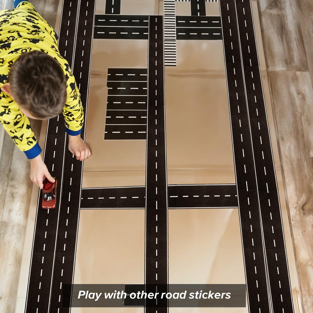 Ouligay road tape with stickers for imaginative racing and layouts