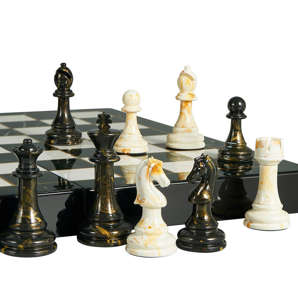 Oumoda folding board with secure storage slots for pieces