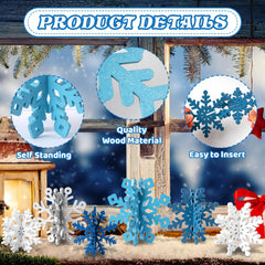 OuMuaMua wooden snowflake durability ensures long-lasting, sturdy centerpiece displays.