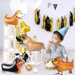 OuMuaMua walking dog balloon Golden Retriever, cheerful party centerpiece