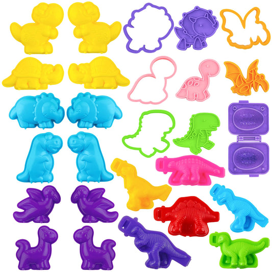 Oun Nana dinosaur dough molds boost imaginative play with colorful shapes.