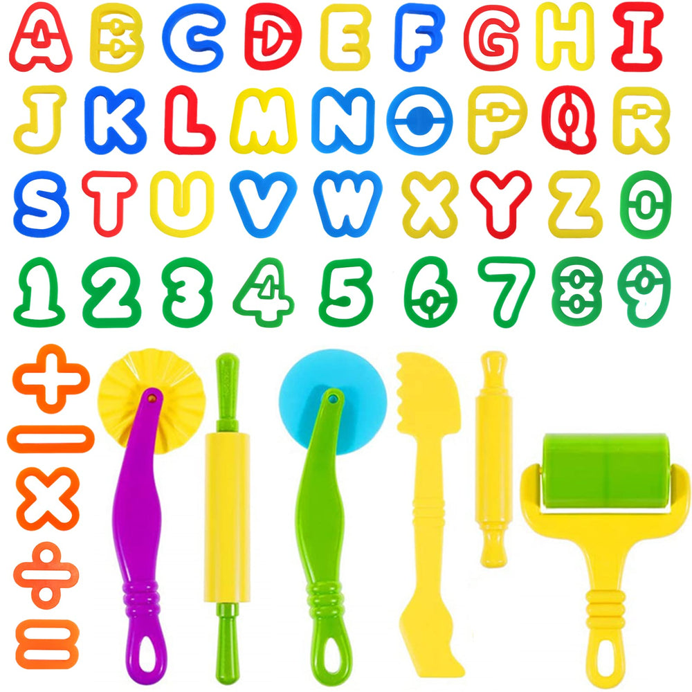 Oun Nana 47 PCS dough tools set for creative play and fine motor practice.