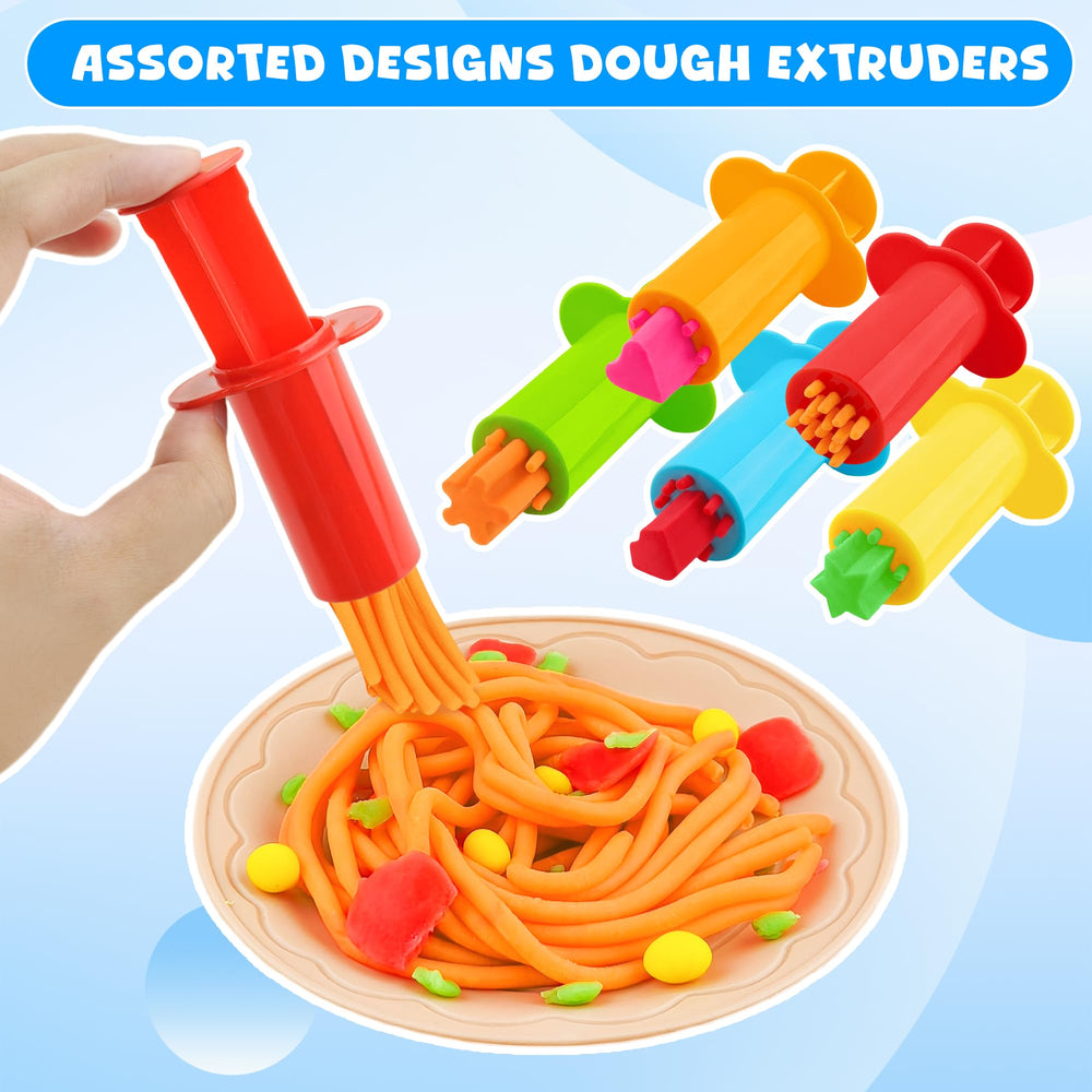 Oun Nana dough-scissors with safe design for easy kids' cutting during playtime.