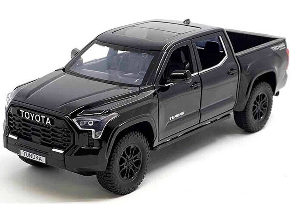 OUNAN 2023 Tundra TRD 4x4 diecast in black with precise finish for display.