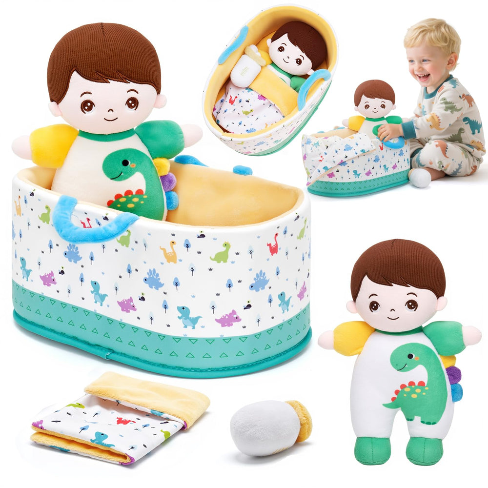 OUOZZZ 10-inch soft baby boy doll for cuddling and comforting bedtime routines.