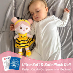 OUOZZZ 12.6-inch doll held by a child for scale and portability