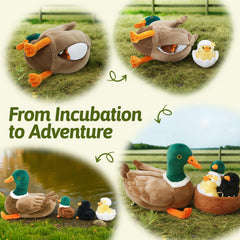 OUOZZZ plush nest with ducklings highlighting cozy nest scene.