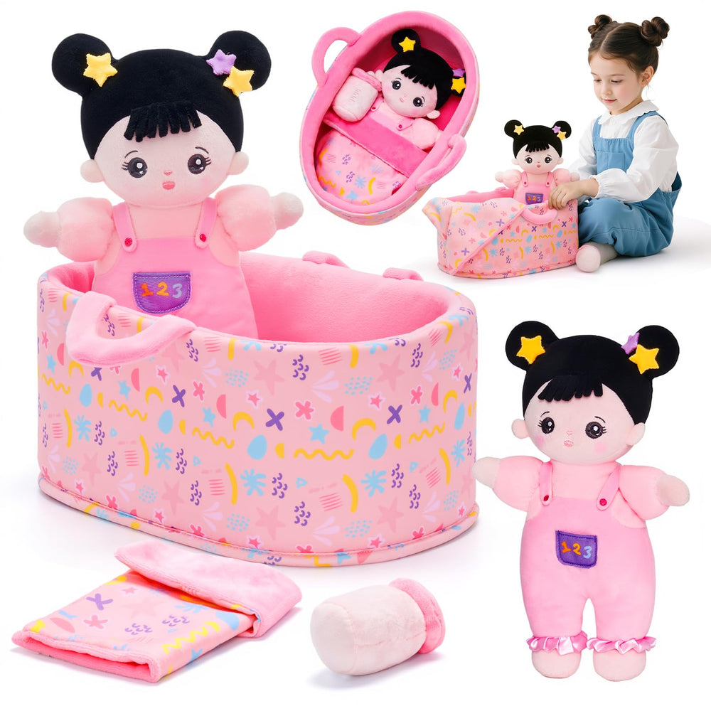 OUOZZZ soft baby doll 10-inch for comforting imaginative play.
