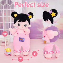 OUOZZZ soft baby doll with black hair inspires nurturing role-play and imaginative games.