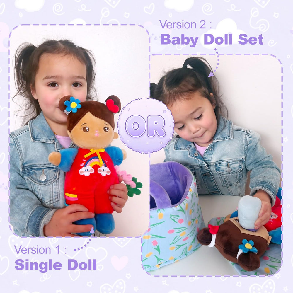OUOZZZ lightweight doll about 2.7 ounces, easy to carry for on the go play.
