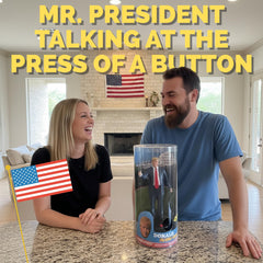 OUR FRIENDLY FOREST Donald Trump talking figure gag gift sparks laughs at events and offices