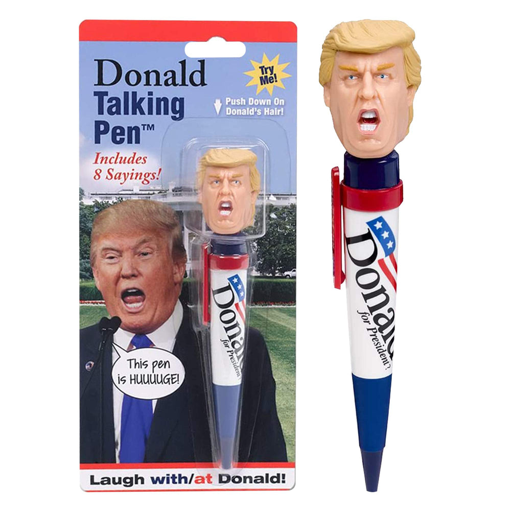 Our Friendly Forest Donald Trump Talking Pen press hair quotes; ideal desk novelty.