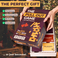Our Guilty Pleasures Pull Out Game date-night setup creates a playful vibe.
