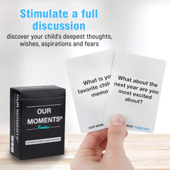 Grandparents with grandchildren using OUR MOMENTS Families cards