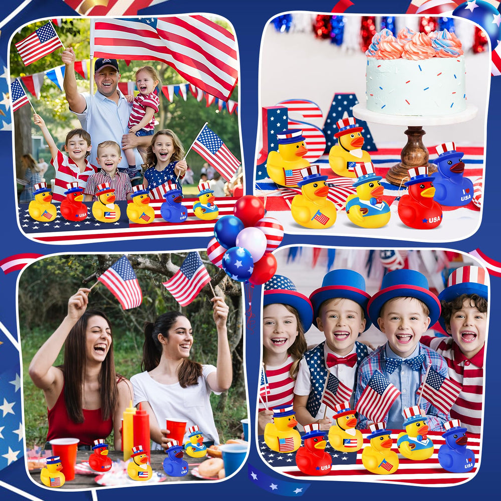 Ouryec Independence Day ducks float in pool for playful summer fun