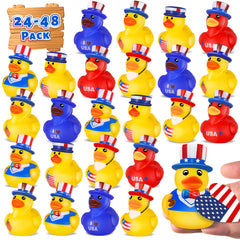 Ouryec patriotic rubber ducks bulk pack for festive Independence Day decor