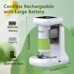 OUTACT Microscope includes 8GB SD card for extra memory.