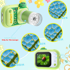 OUTACT Kids Microscope with LED lights provides clear viewing.
