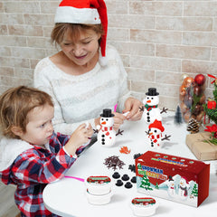 Outivity Snowman Kit safety clay keeps sessions clean and non-toxic