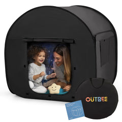 OUTREE sensory tent closed dark den for a calm daytime retreat.