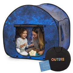 OUTREE sensory tent starry night exterior promotes calm for kids.