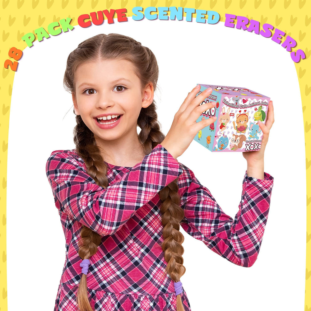 OutsatalinX cat-scented eraser box, colorful and fragrant option for classroom valentine gifts.