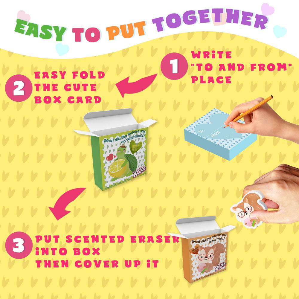 OutsatalinX rabbit-scented eraser box, adorable design with citrus scent for school valentines.