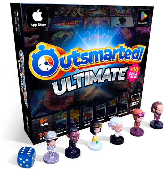 Outsmarted Ultimate Edition logo on the box boosts shelf appeal and brand clarity.