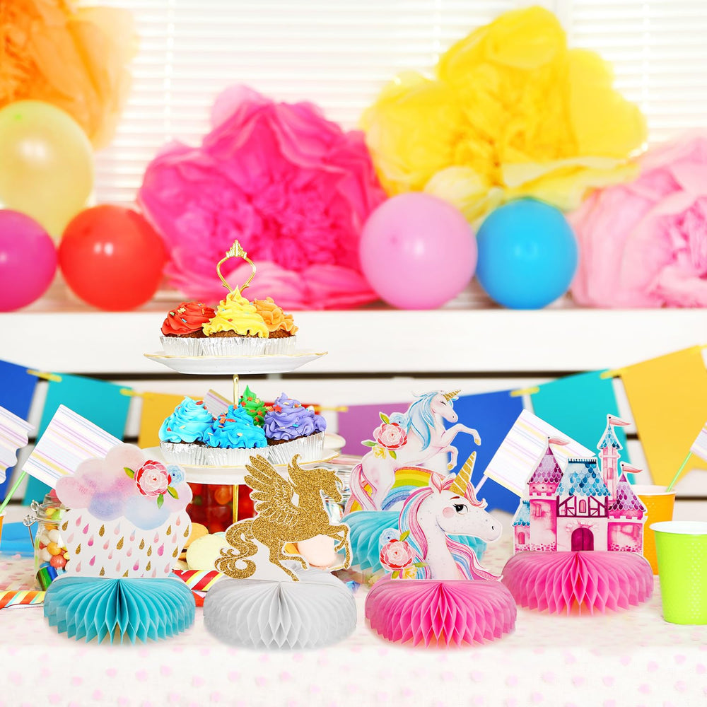 Outus unicorn rainbow centerpieces suit baby showers and family gatherings