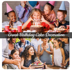Outus Happy Birthday topper double-sided design shines from all angles.