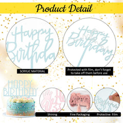 Outus Happy Birthday topper heart design adds cute, elegant dessert detail.