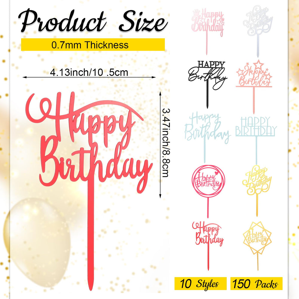 Outus Happy Birthday topper unicorn design adds playful whimsy to celebrations.